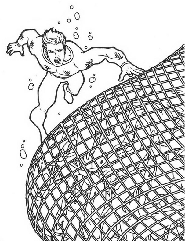 Dibujo de Buen Aquaman para Colorear