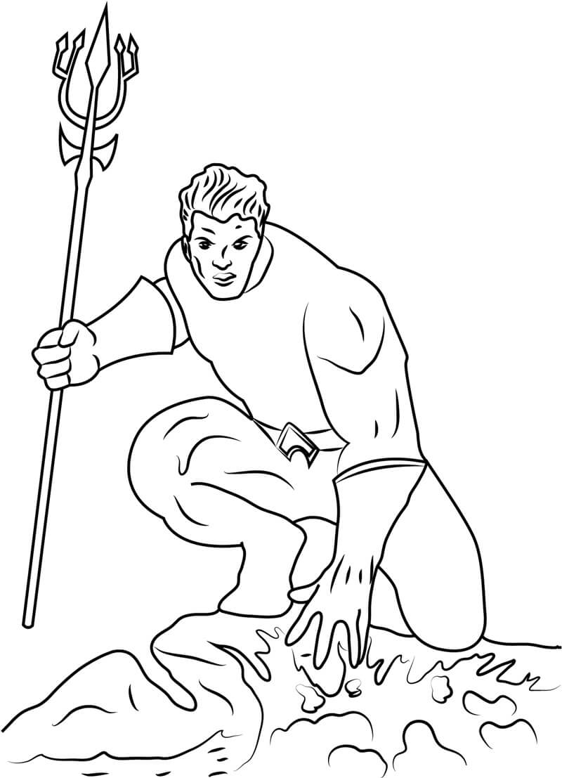 Dibujo de Aquaman para Colorear