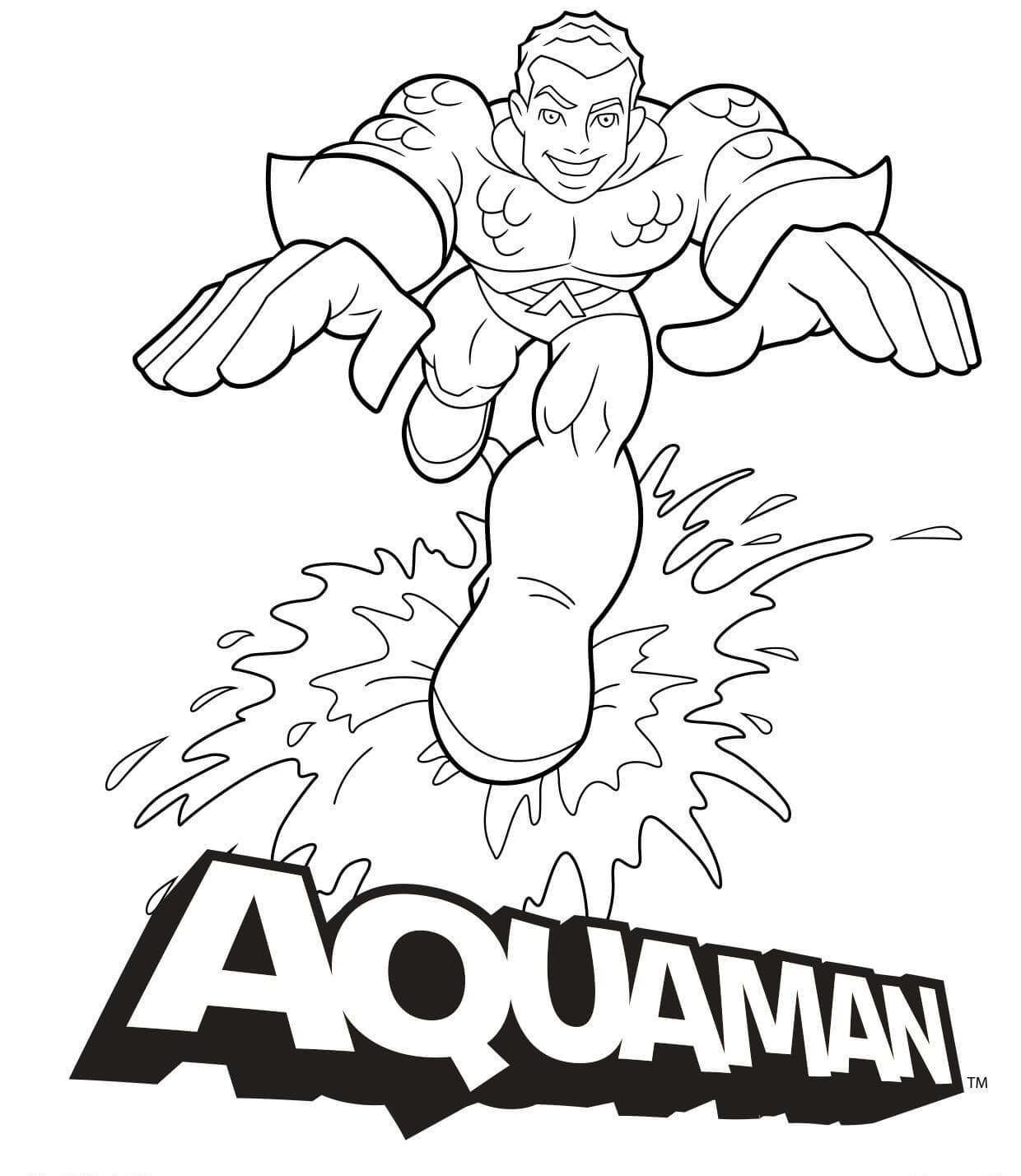 Dibujo de Diversin Aquamn para Colorear