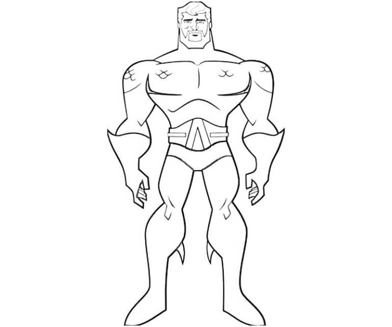 Dibujo de Genial Aquaman para Colorear