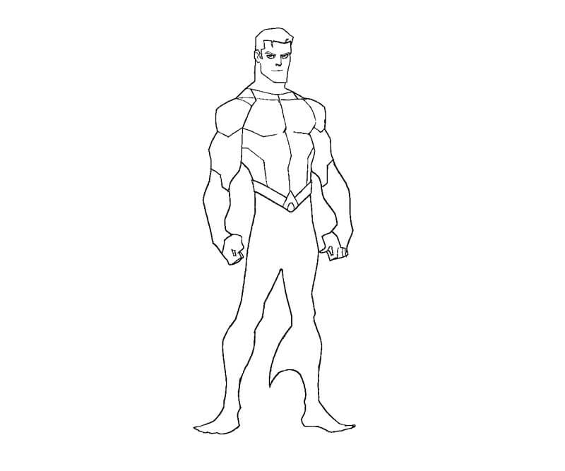 Dibujo de Gran Aquaman para Colorear