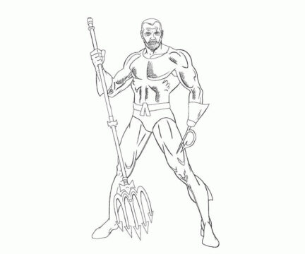 Dibujo de Increble Aquaman para Colorear