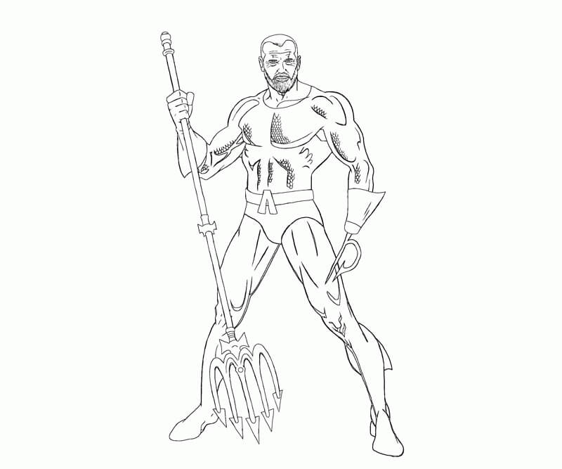 Dibujo de Increble Aquaman para Colorear