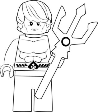 Dibujo de Lego Aquaman para Colorear