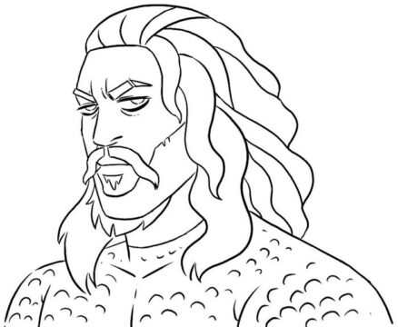 Dibujo de Retrato de Aquaman para Colorear