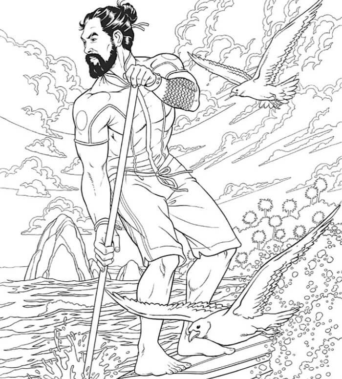 Dibujo de Sper Aquaman para Colorear