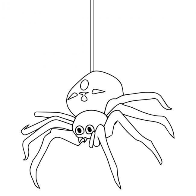 Dibujo de Araña Aterradora 2 para Colorear