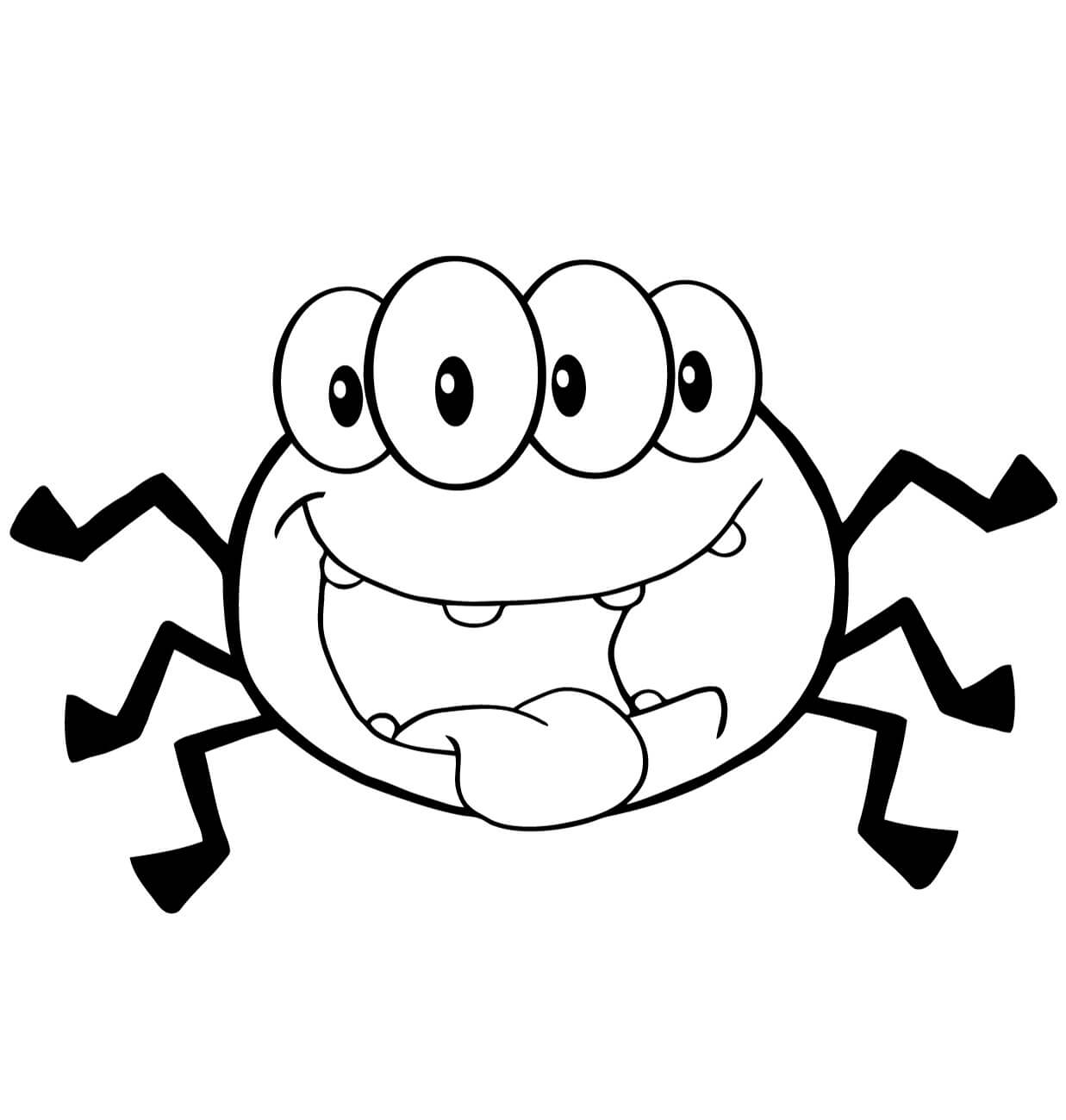 Dibujo de Araña de Cuatro Ojos para Colorear