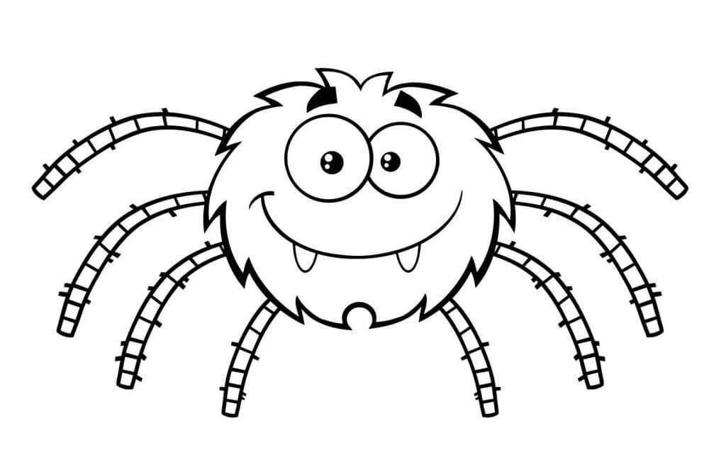 Dibujo de Araña Sonriente para Colorear