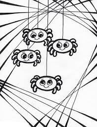 Dibujo de Cuatro arañas bebé para Colorear