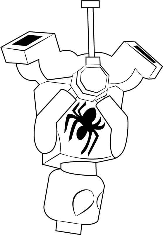 Dibujo de Hombre araña Lego para Colorear