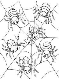 Dibujo de Seis Nidos de araña para Colorear