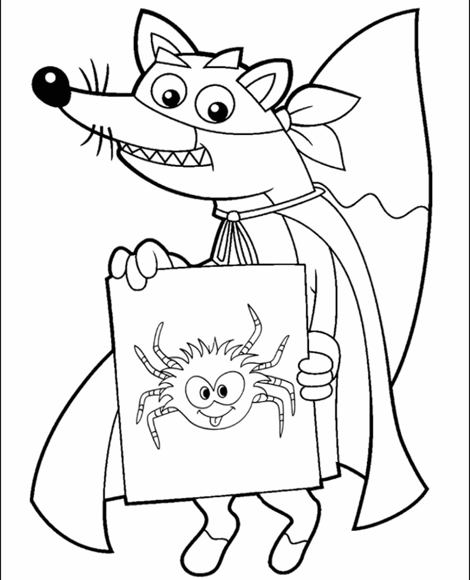 Dibujo de Zorro Swiper Pinto una araña para Colorear