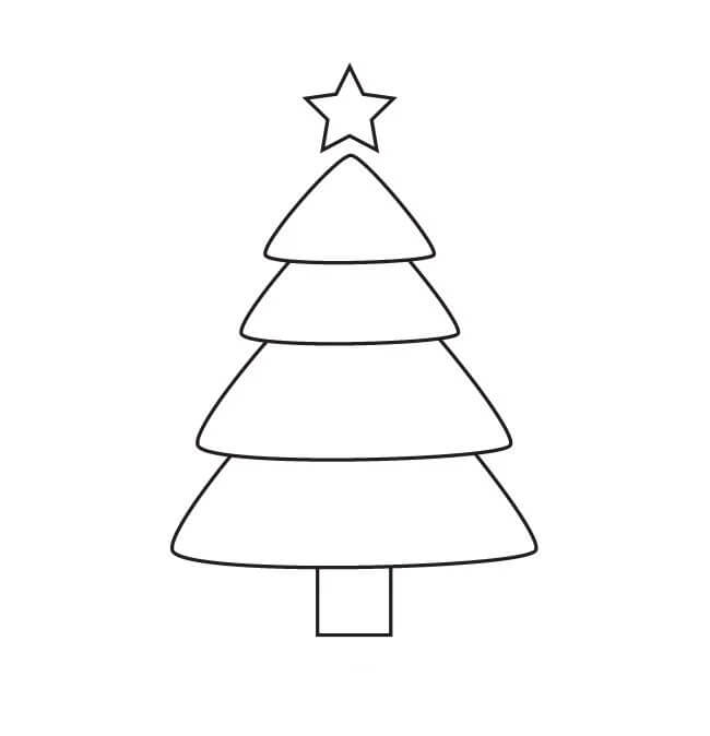 Dibujo de Dulce árbol de Navidad para Colorear