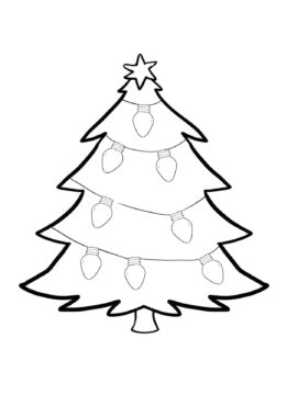 Dibujo de Luces del árbol de Navidad para Colorear