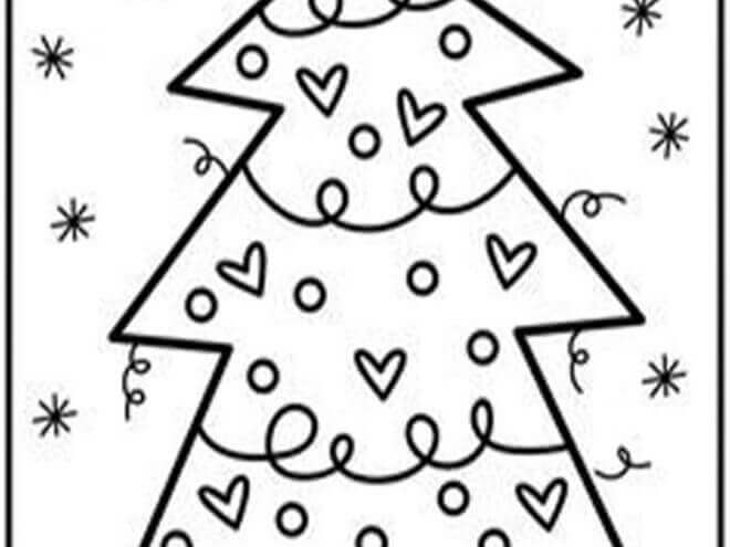 Dibujo de Árbol de Navidad para Colorear