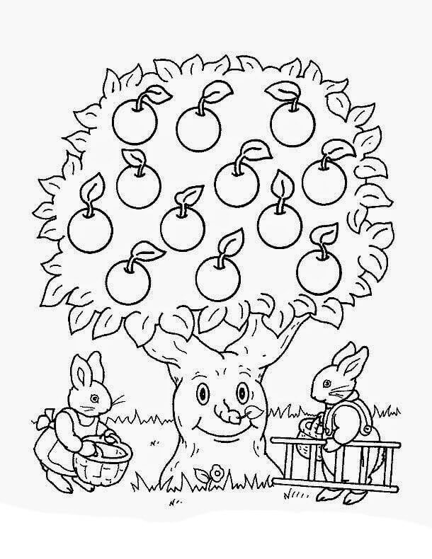 Dibujo de El Manzano para Colorear