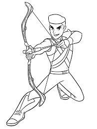 Dibujo de Arquero Asombroso para Colorear
