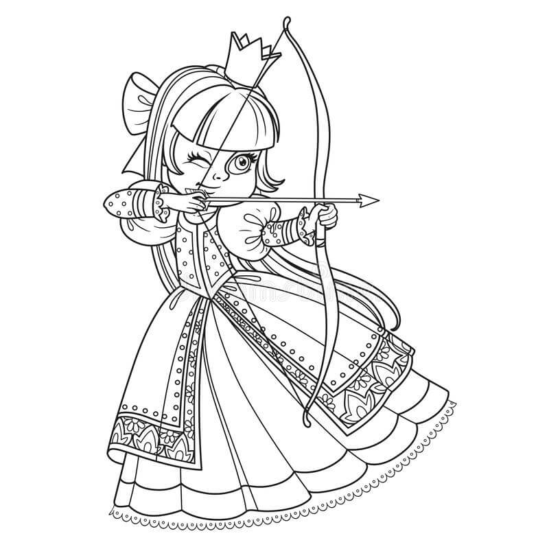 Dibujo de Gran Tiro con Arco para Colorear