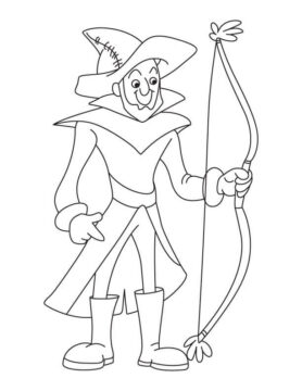 Dibujo de Tiro con Arco Shera para Colorear