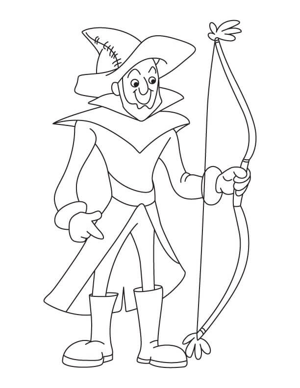 Dibujo de Tiro con Arco Shera para Colorear