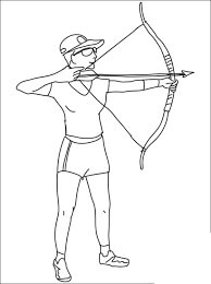 Dibujo de Tiro con Arco al Blanco para Colorear