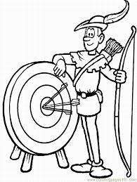 Dibujo de Tiro con Arco Perfecto para Colorear