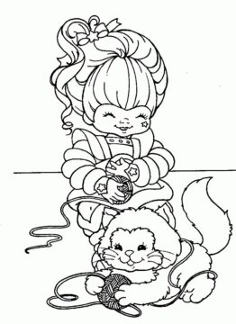 Dibujo de Arcoíris Brite y Kitty Brite para Colorear