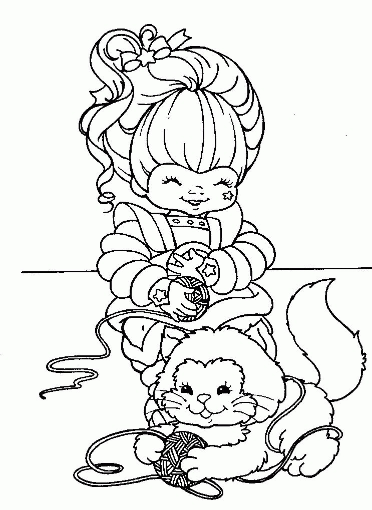 Dibujo de Arcoíris Brite y Kitty Brite para Colorear