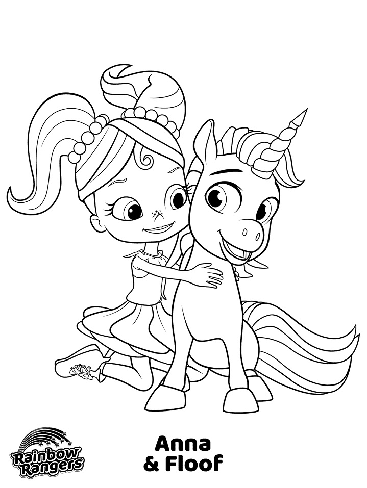 Dibujo de Anna y Floof para Colorear