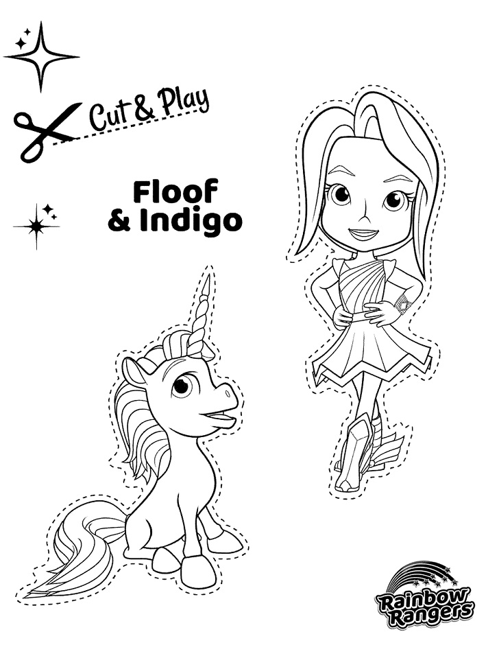 Dibujo de Floof e Indigo para Colorear