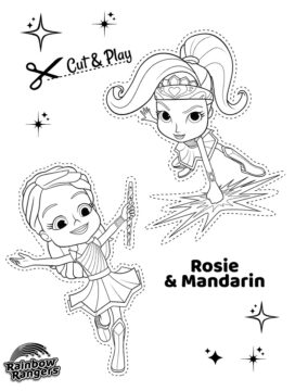 Dibujo de Rosie y Mandarina para Colorear