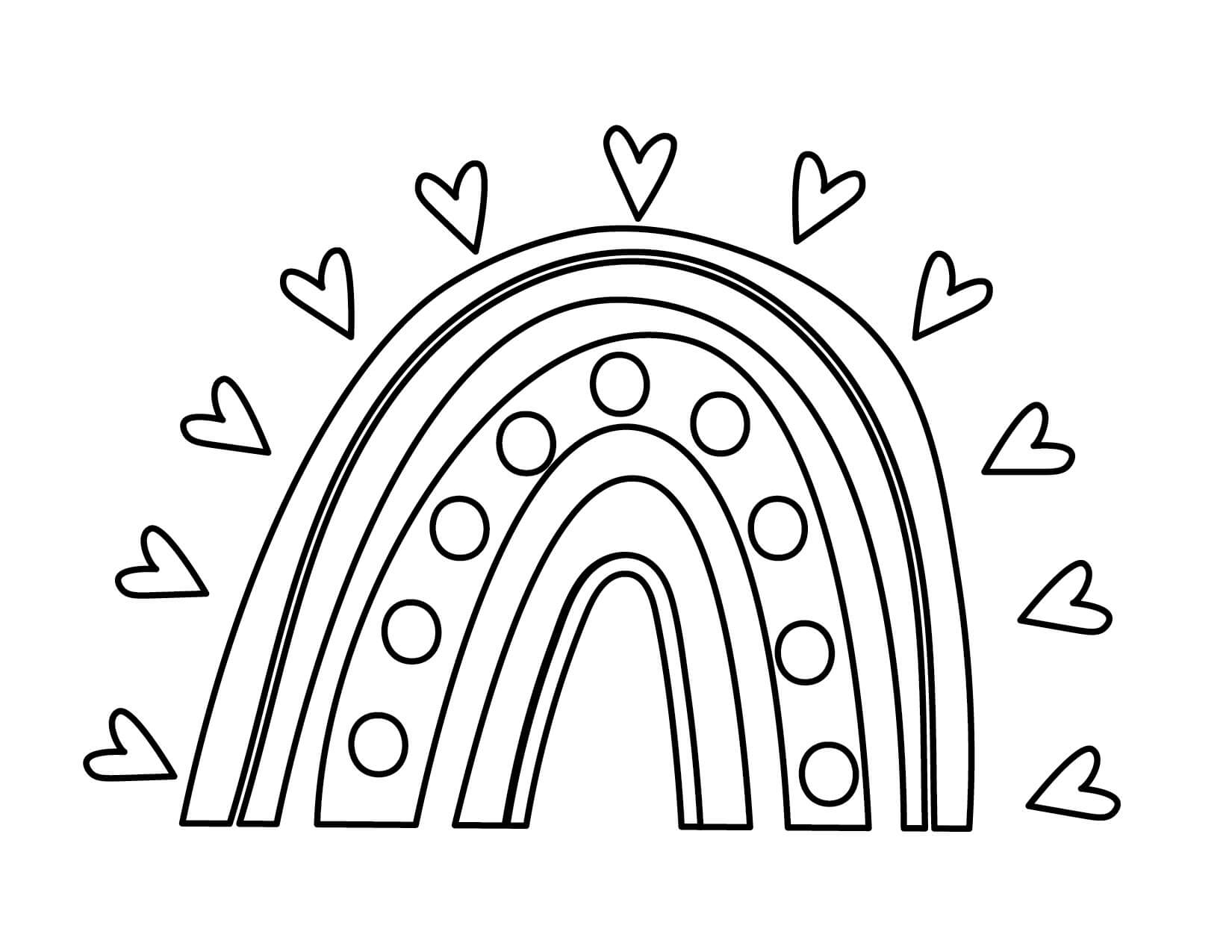 Dibujo de Arcoíris Normales para Colorear