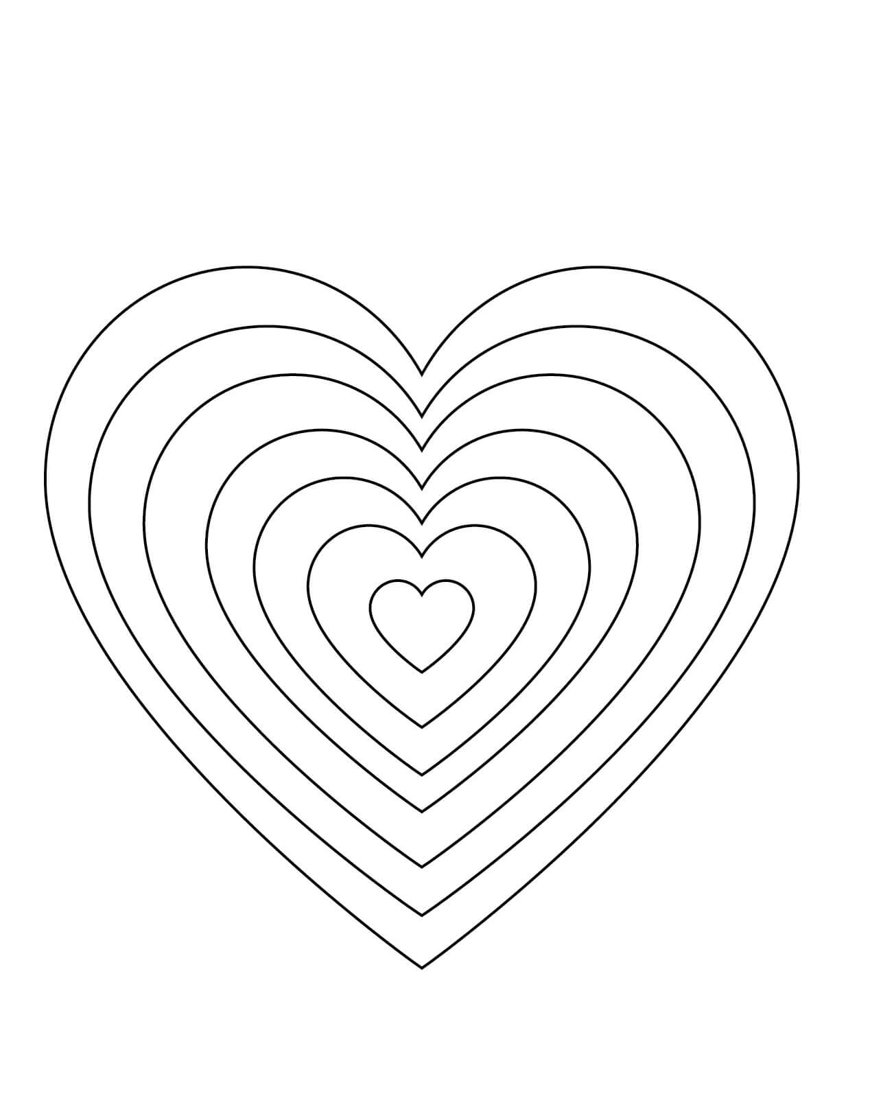 Dibujo de Arcoíris corazón para Colorear