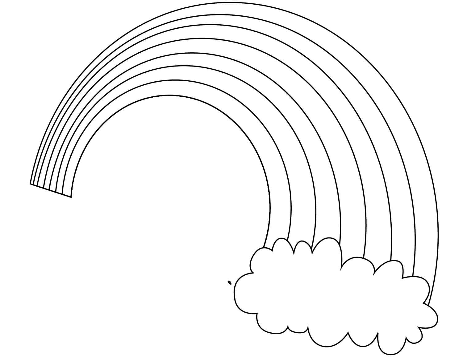 Dibujo de Bonito arcoíris para Colorear