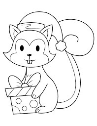 Dibujo de Ardilla Dulce para Colorear