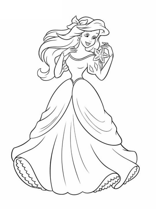 Dibujo de Impresionante Ariel para Colorear