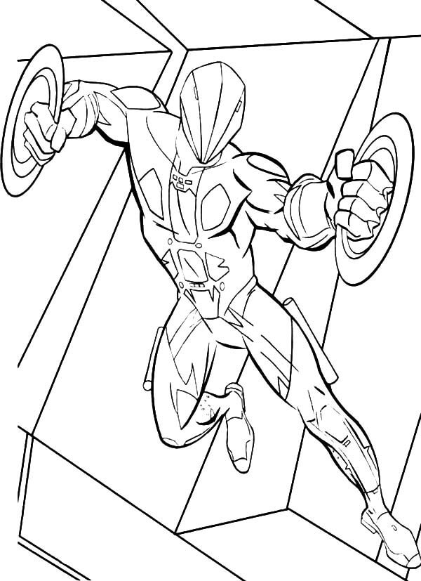 Dibujo de Arma Enemiga de Doble Hoja de Tron para Colorear
