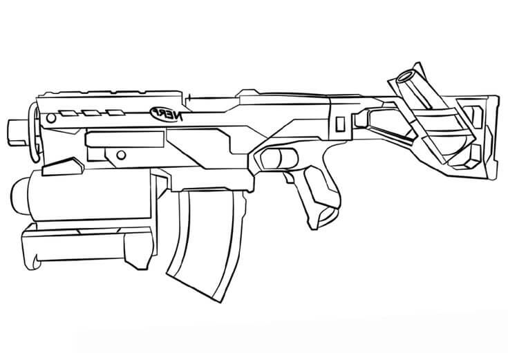 Dibujo de Arma Impresionante para Colorear