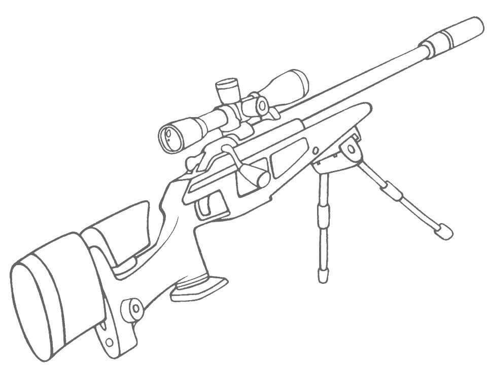 Dibujo de Arma Militar para Colorear