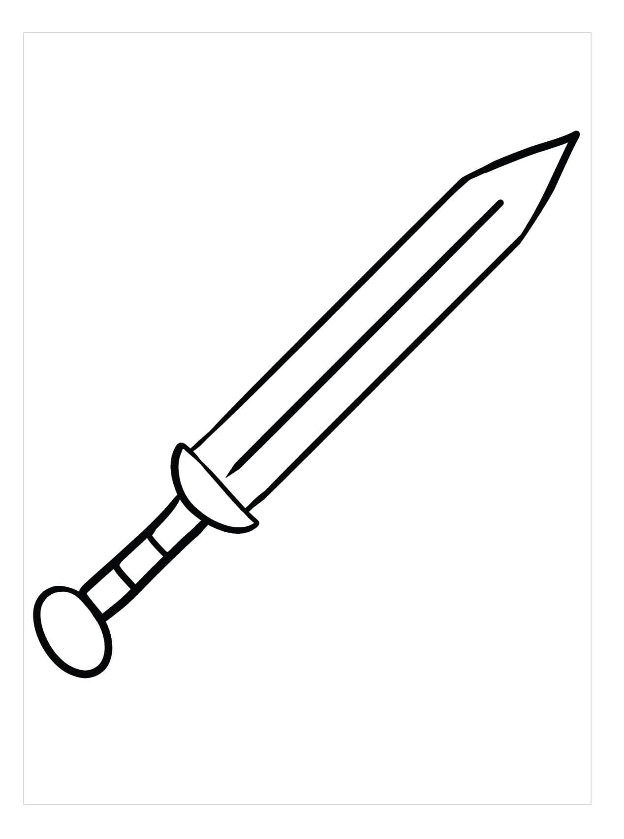 Dibujo de Arma Romana para Colorear