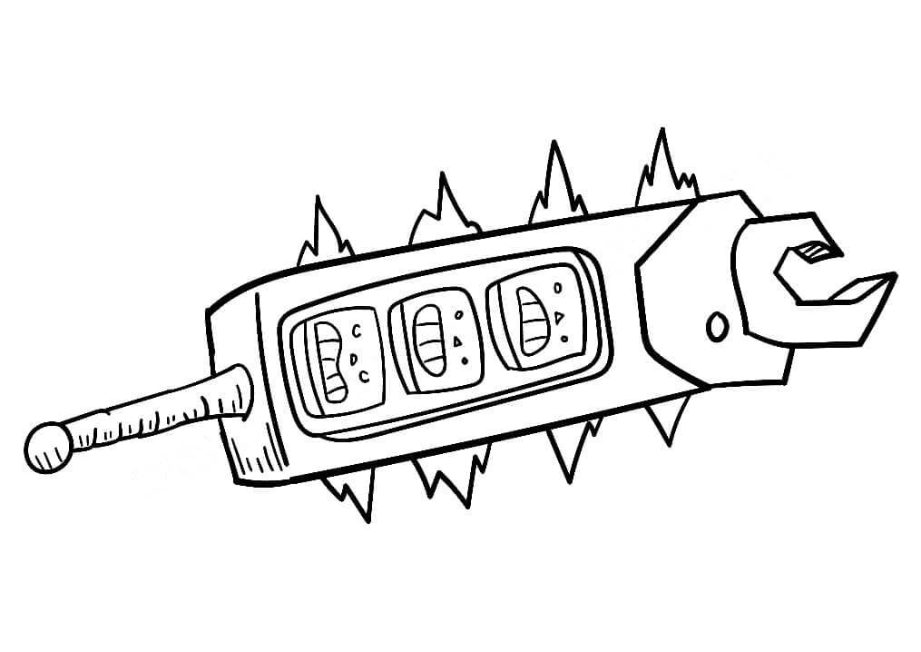 Dibujo de Arma de Maya y los Tres para Colorear