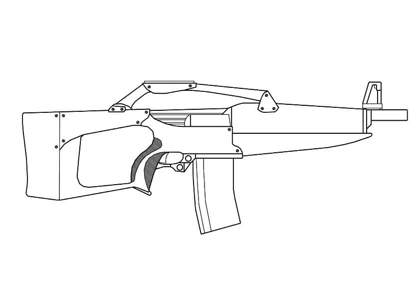 Dibujo de Armas de Llamada de Servicio para Colorear