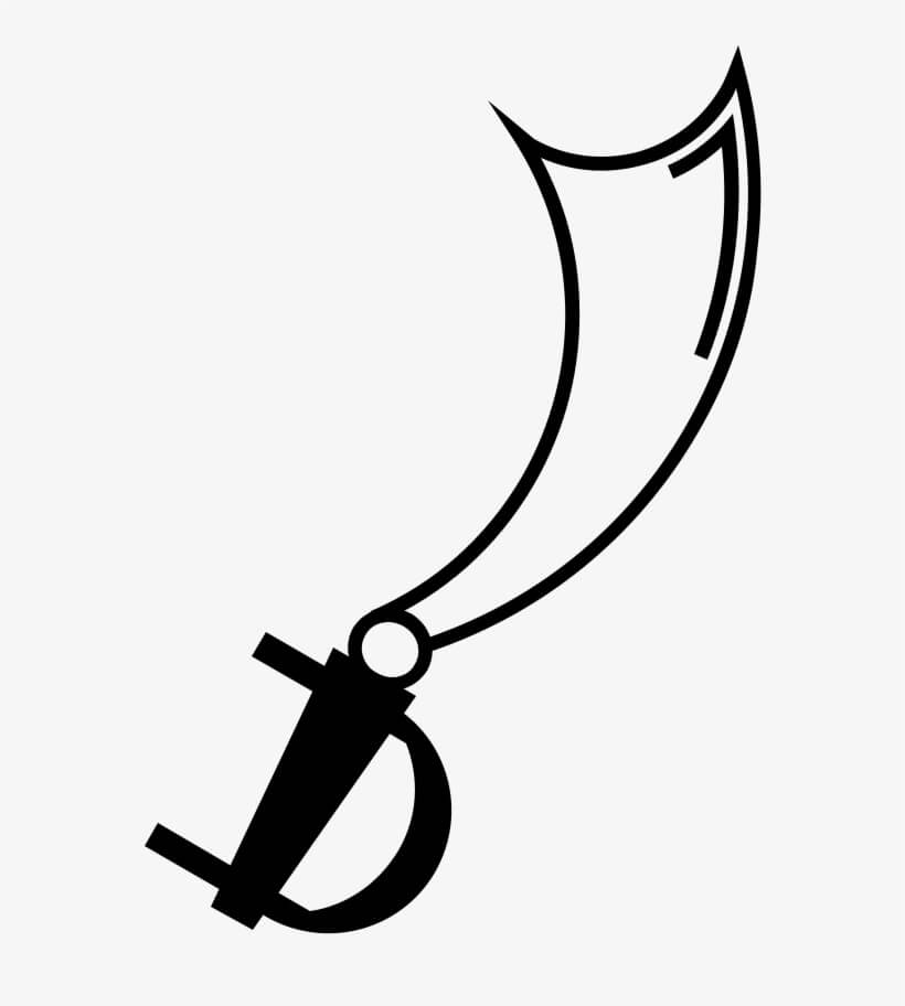 Dibujo de Espada Pirata para Colorear