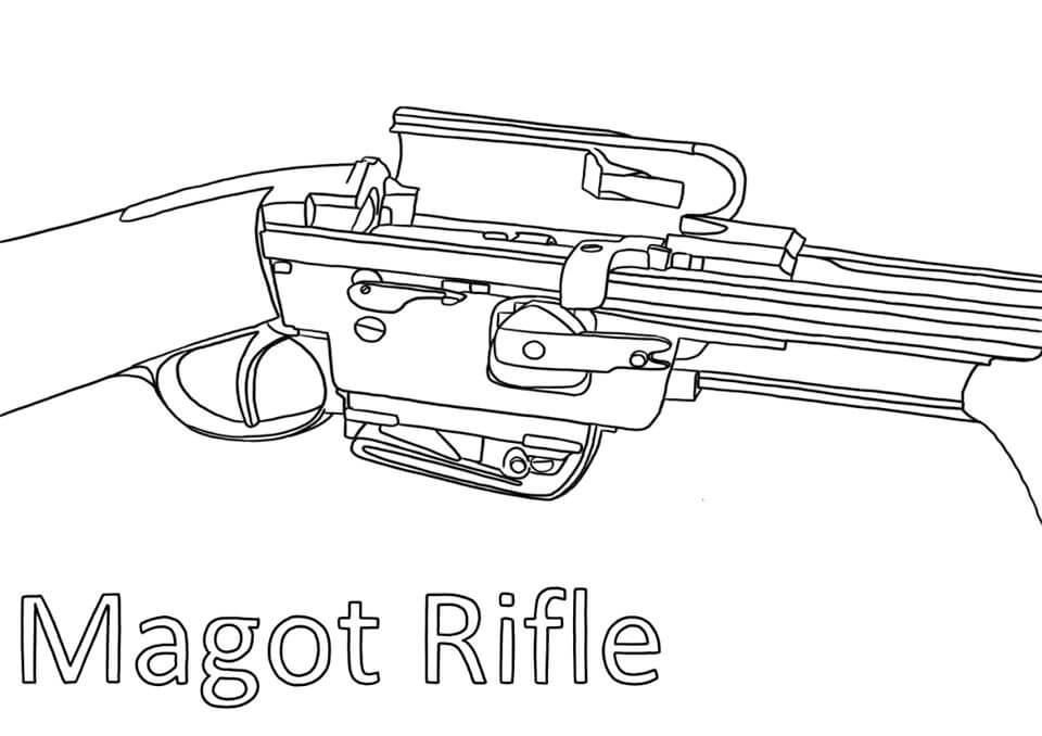 Dibujo de Fusil Magot para Colorear
