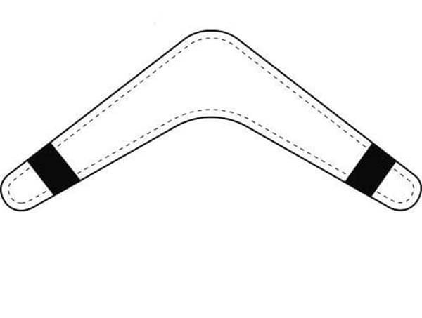 Dibujo de Impresionante Arma Boomerang para Colorear