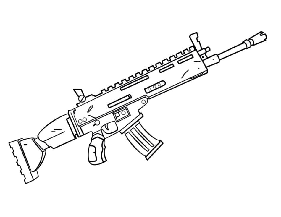 Dibujo de Pistola Sencilla para Colorear