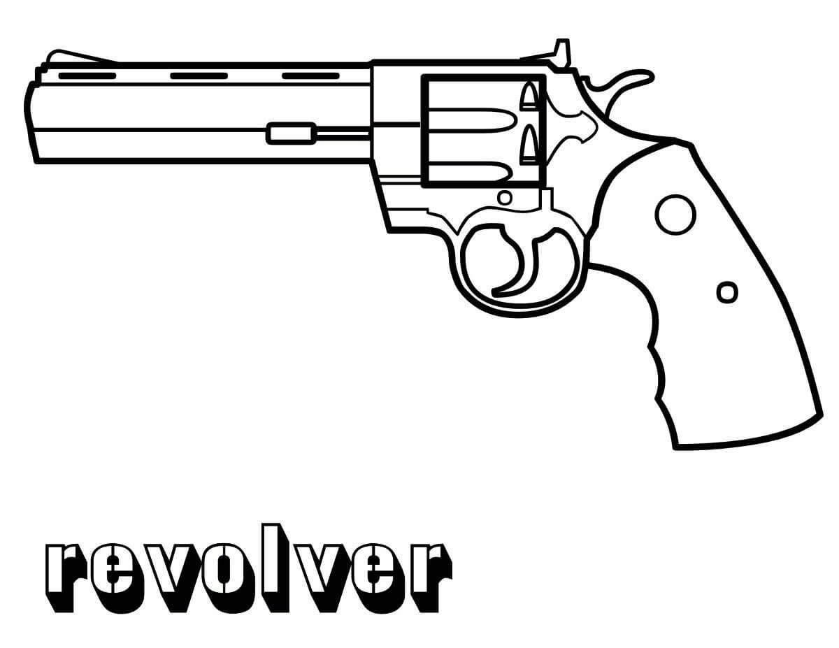 Dibujo de Revlver para Colorear