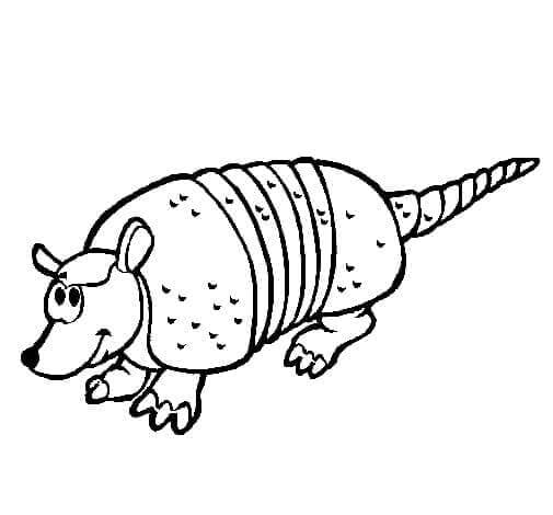 Dibujo de Adorable Armadillo para Colorear