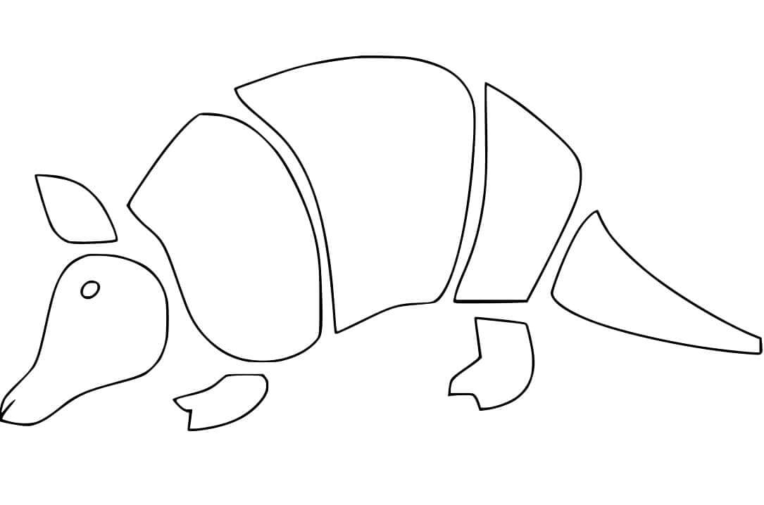 Dibujo de Armadillo Abstracto para Colorear